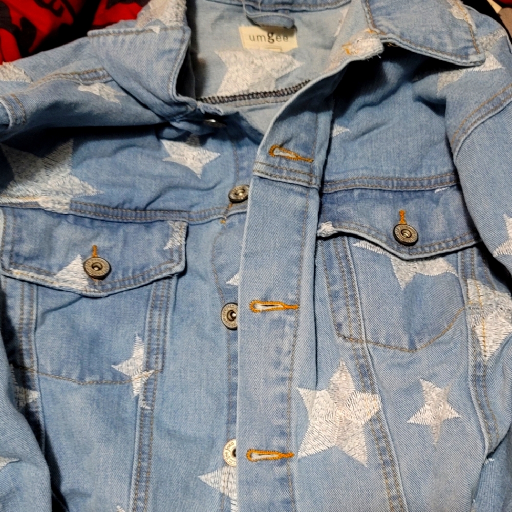 Umgee Denim USA Jacket With Stars Size Large